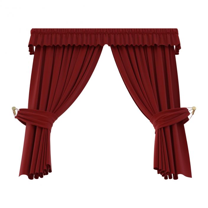 3D Curtain 4 Red model