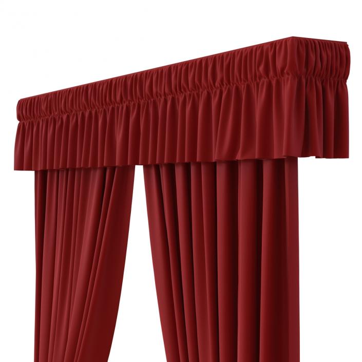 3D Curtain 4 Red model