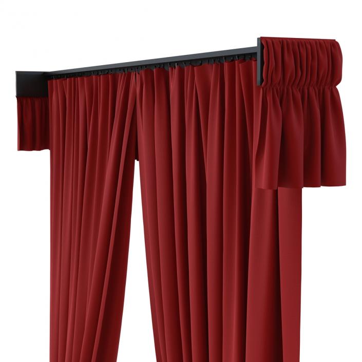 3D Curtain 4 Red model