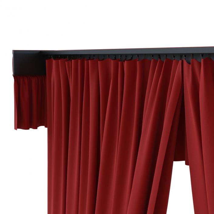 3D Curtain 4 Red model