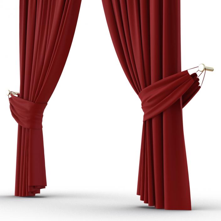 3D Curtain 4 Red model