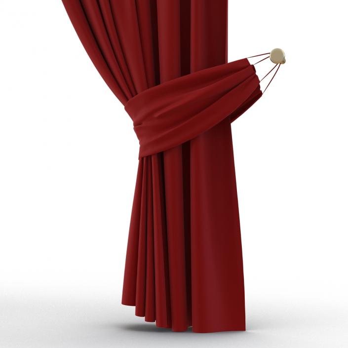 3D Curtain 4 Red model