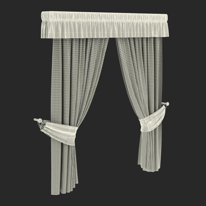 3D Curtain 4 Red model