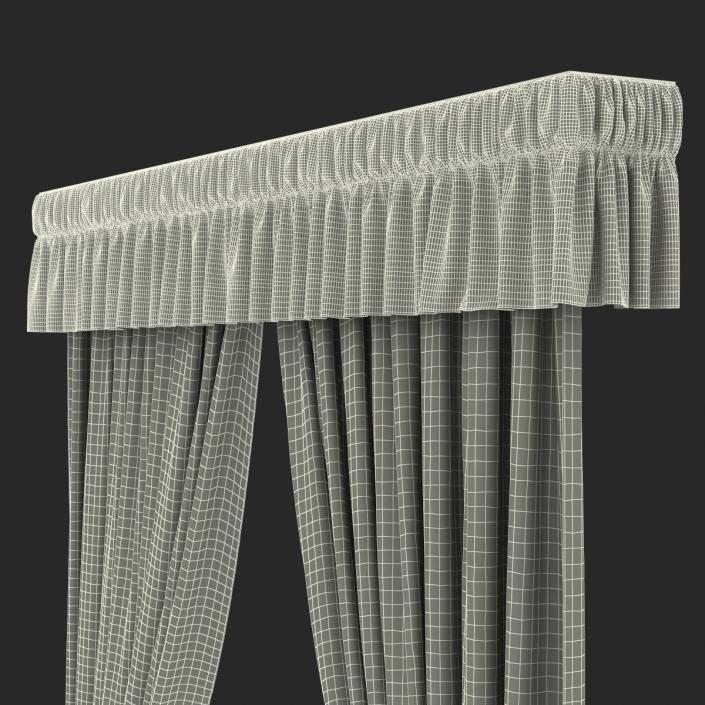 3D Curtain 4 Red model