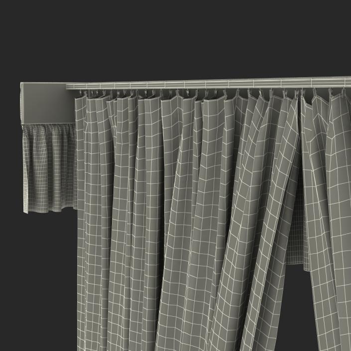 3D Curtain 4 Red model