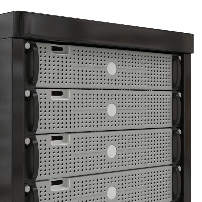 3D model Generic Servers in Rack 3