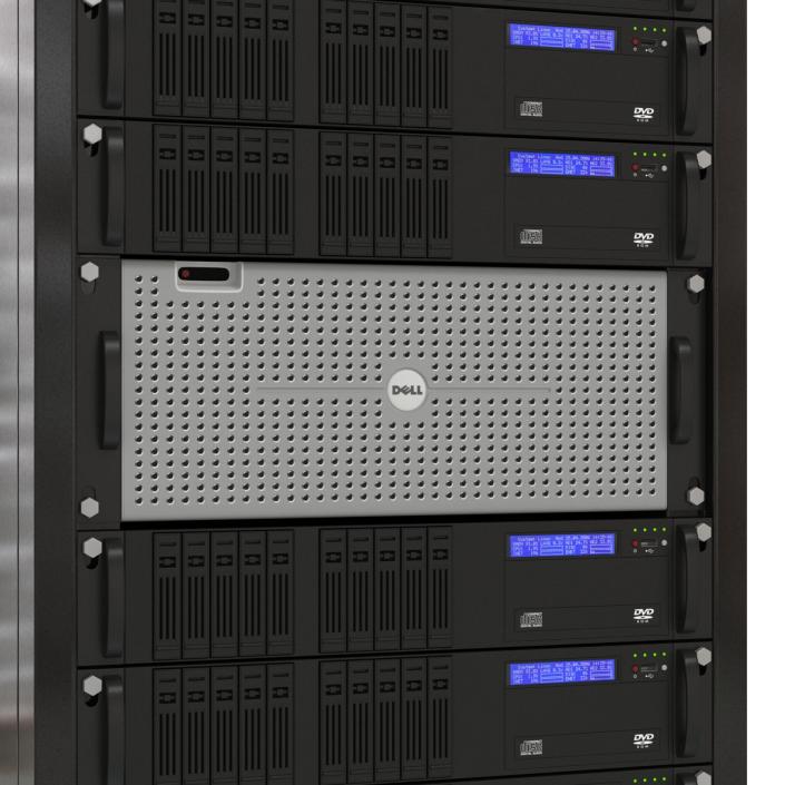 3D model Servers in Rack