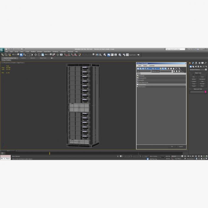 3D model Servers in Rack