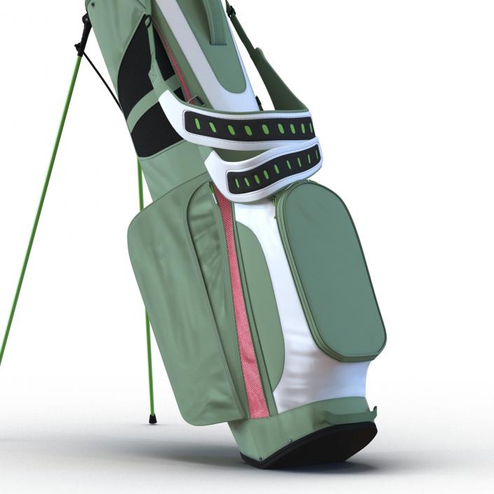 Golf Bag 4 Generic with Clubs 3D model