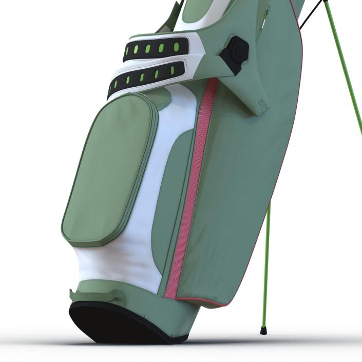 Golf Bag 4 Generic with Clubs 3D model