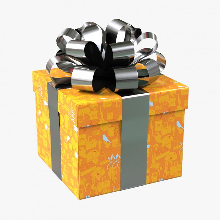 Giftbox Orange 3D model