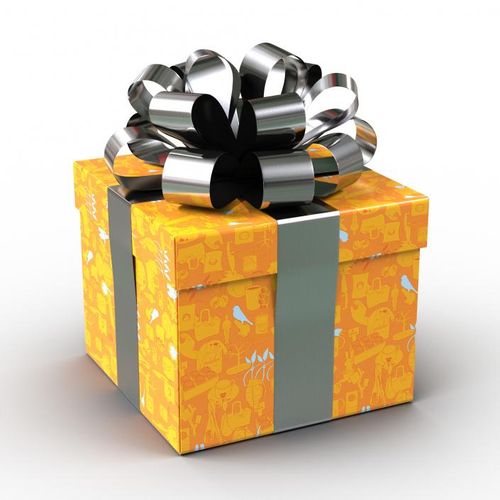 Giftbox Orange 3D model