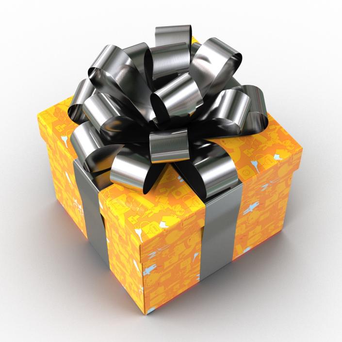 Giftbox Orange 3D model