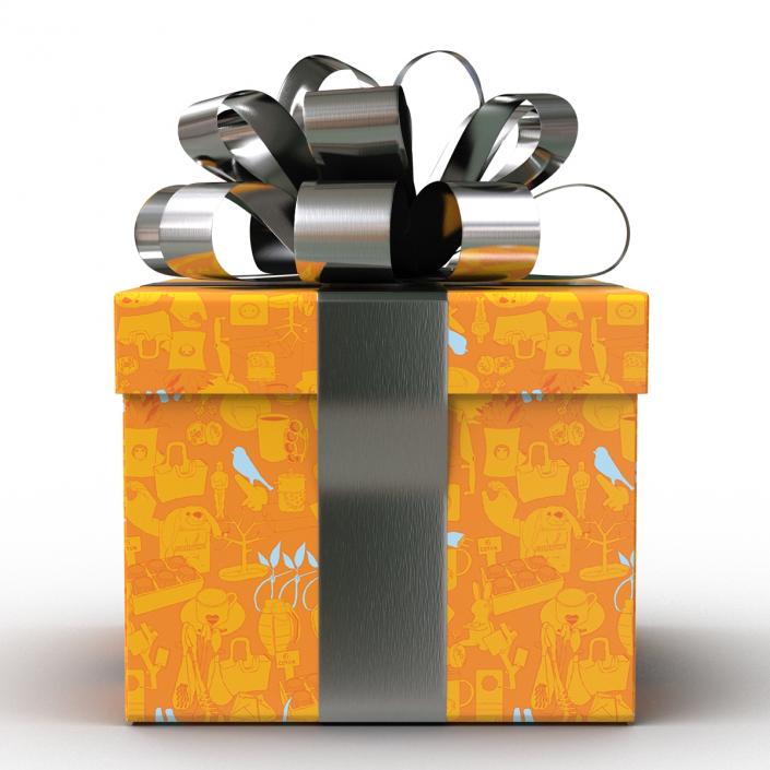 Giftbox Orange 3D model