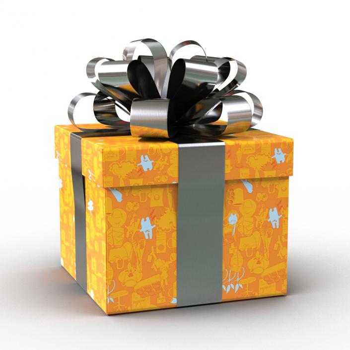 Giftbox Orange 3D model