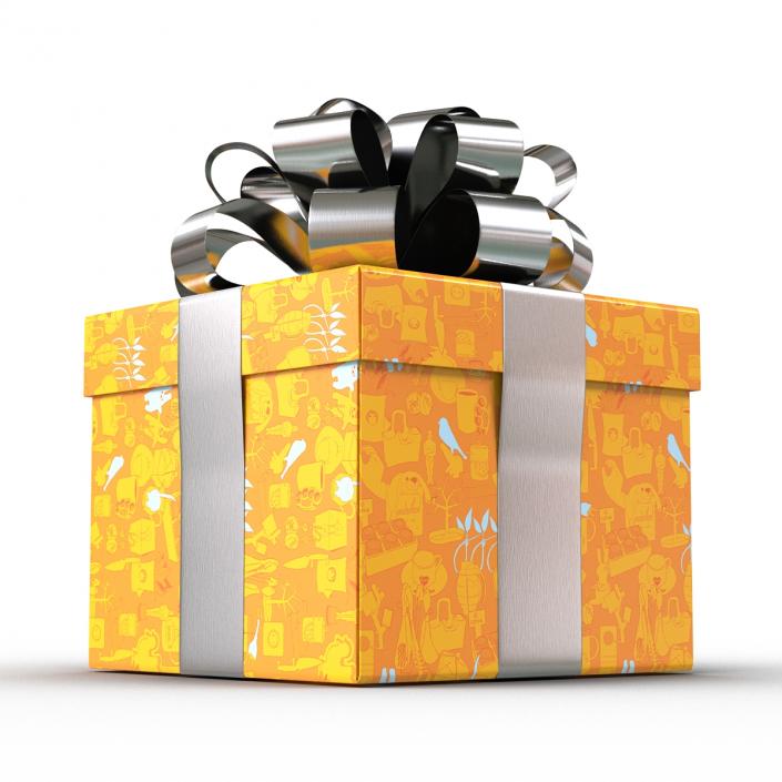 Giftbox Orange 3D model