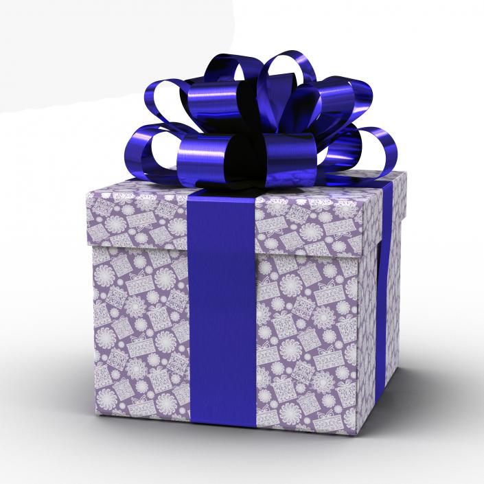 Giftbox Purple 3D model