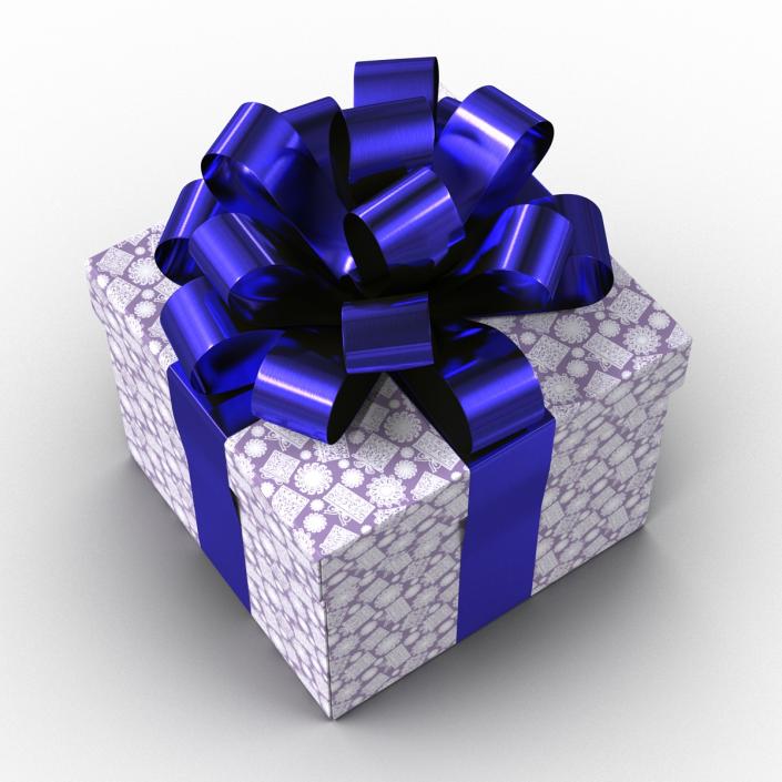 Giftbox Purple 3D model