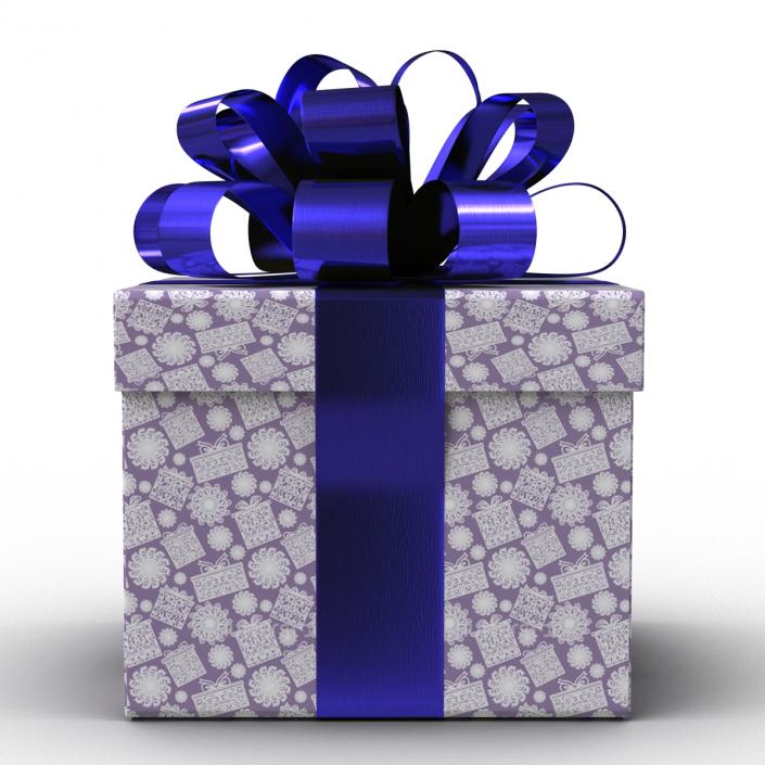 Giftbox Purple 3D model