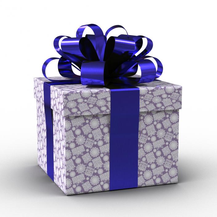 Giftbox Purple 3D model