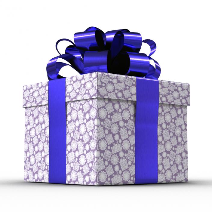 Giftbox Purple 3D model