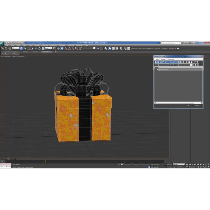 Giftbox Orange 3D model