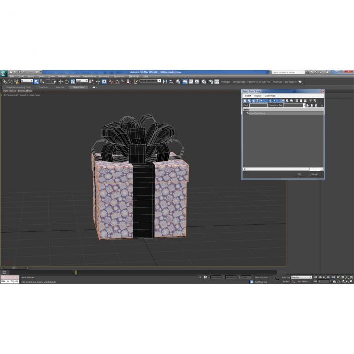 Giftbox Purple 3D model