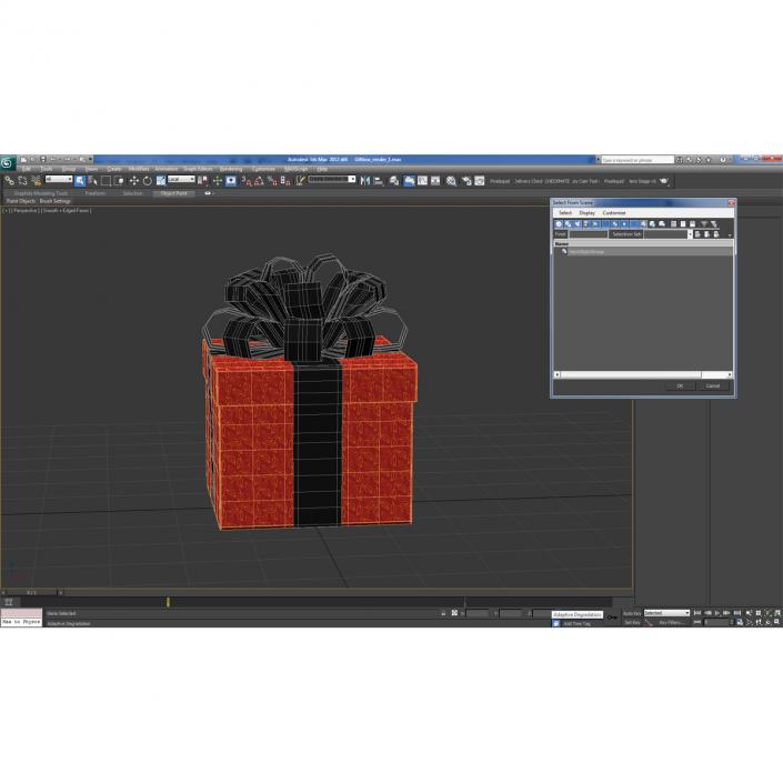 3D Giftbox Red