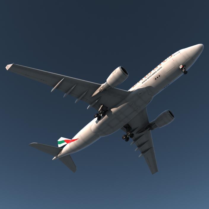 Jet Airliner Airbus A330-200 Emirates 3D