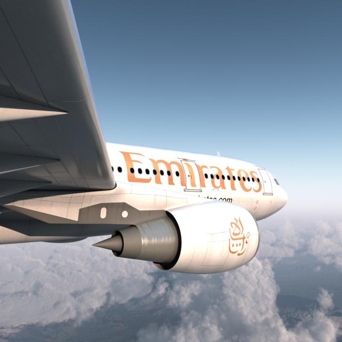 Jet Airliner Airbus A330-200 Emirates 3D