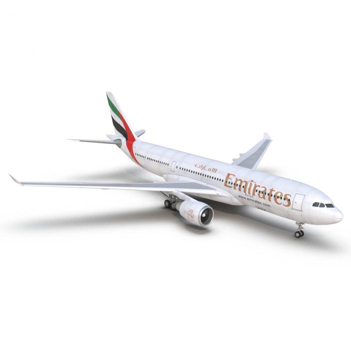 Jet Airliner Airbus A330-200 Emirates 3D