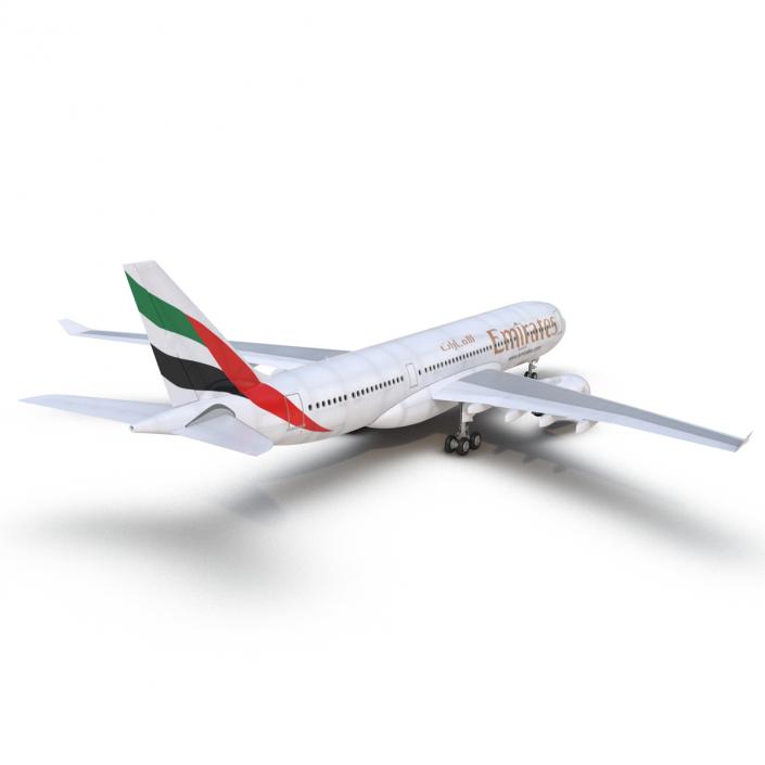 Jet Airliner Airbus A330-200 Emirates 3D