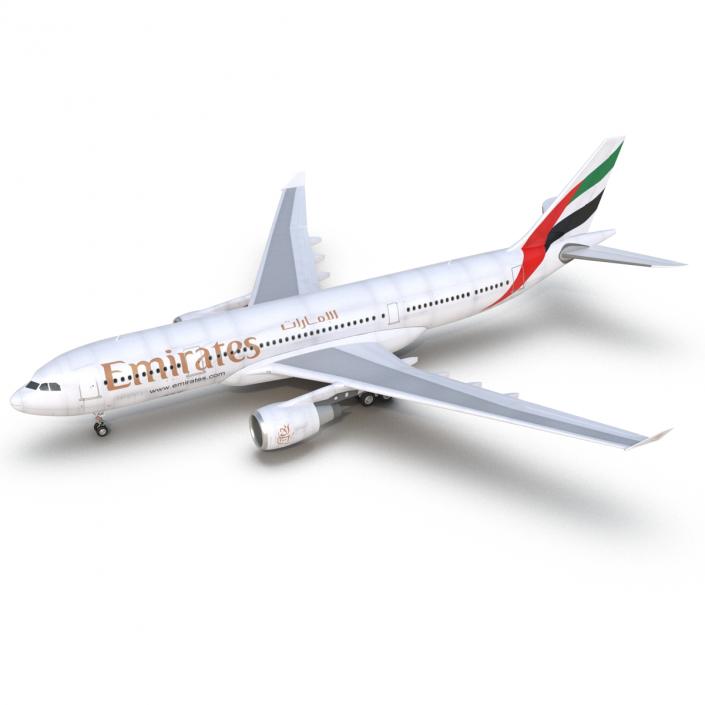 Jet Airliner Airbus A330-200 Emirates 3D