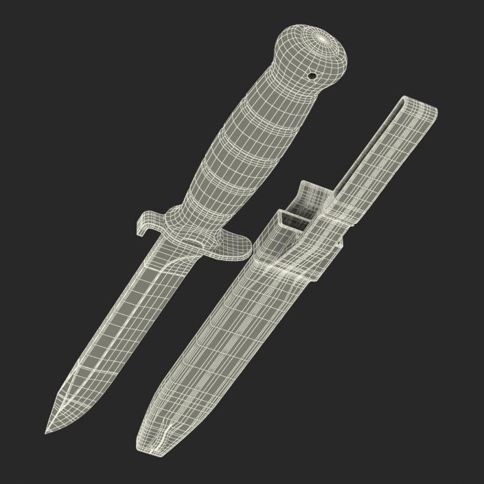 Glock FM 78 Knife 3D Models Set Black 3D