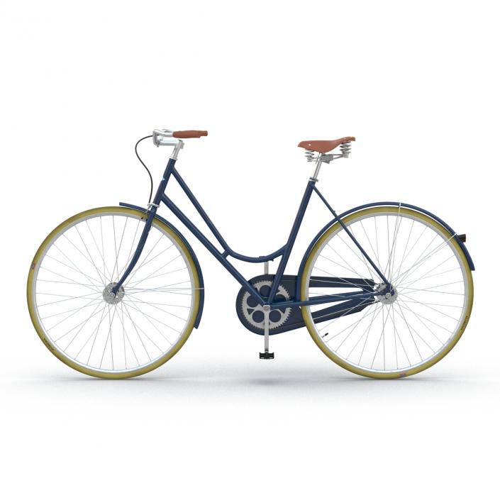 3D City Bike Blue Rigged