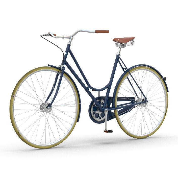 3D City Bike Blue Rigged