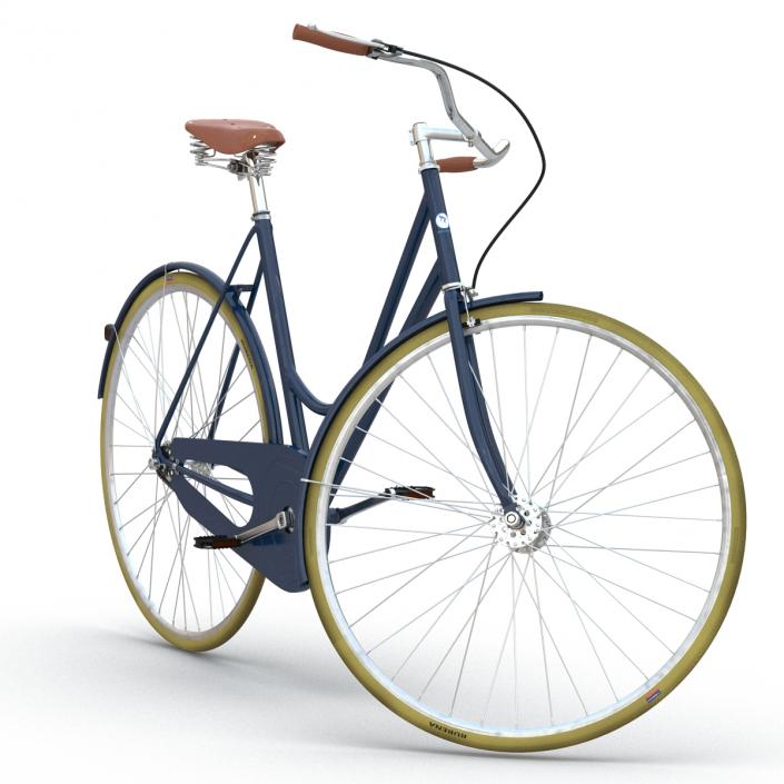 3D City Bike Blue Rigged