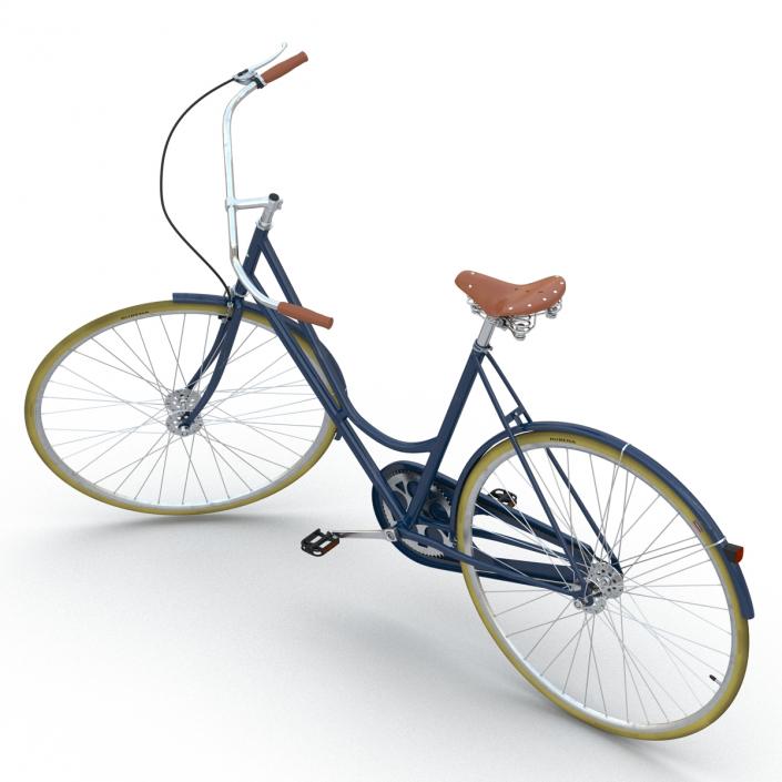 3D City Bike Blue Rigged