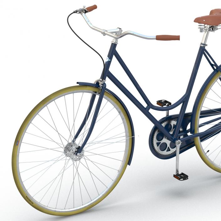 3D City Bike Blue Rigged