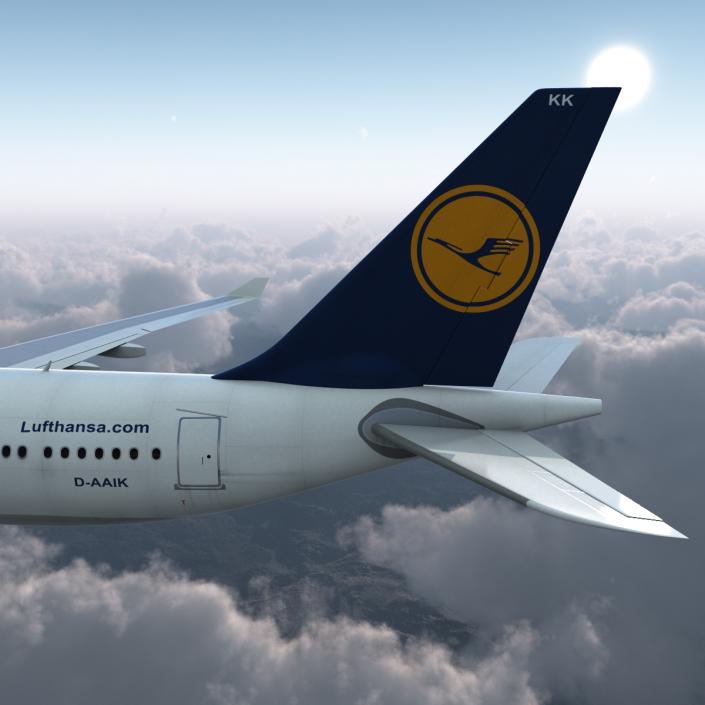 3D Jet Airliner Airbus A330-200 Lufthansa model