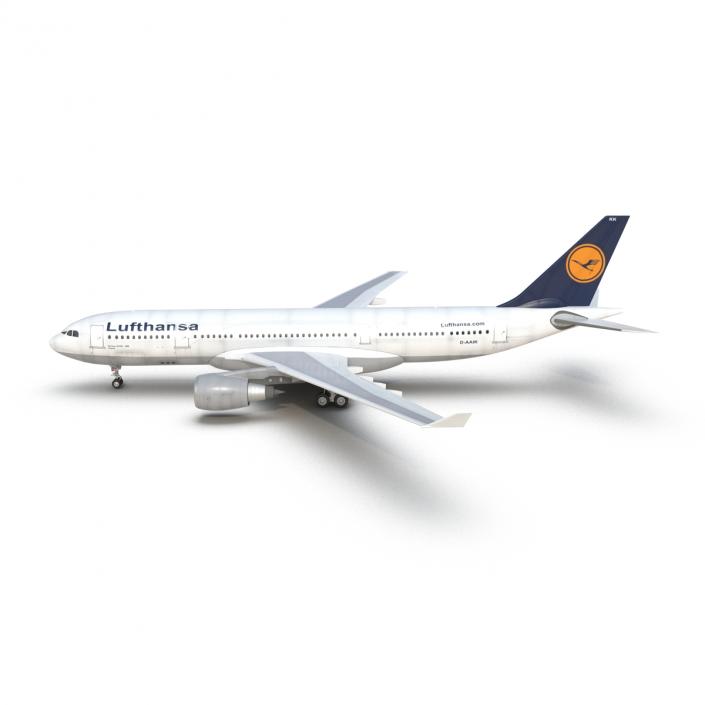 3D Jet Airliner Airbus A330-200 Lufthansa model