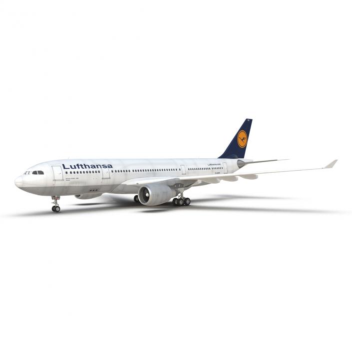 3D Jet Airliner Airbus A330-200 Lufthansa model