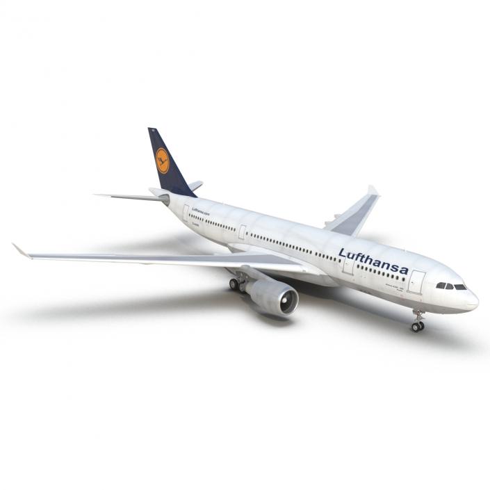 3D Jet Airliner Airbus A330-200 Lufthansa model