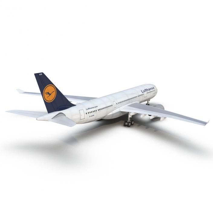 3D Jet Airliner Airbus A330-200 Lufthansa model