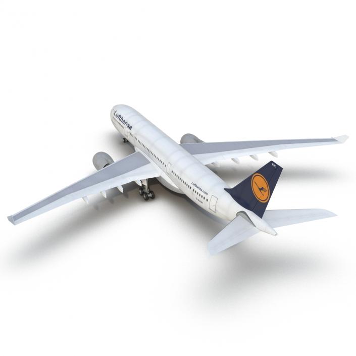 3D Jet Airliner Airbus A330-200 Lufthansa model