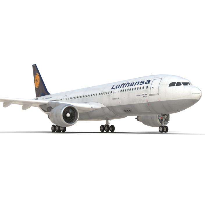 3D Jet Airliner Airbus A330-200 Lufthansa model