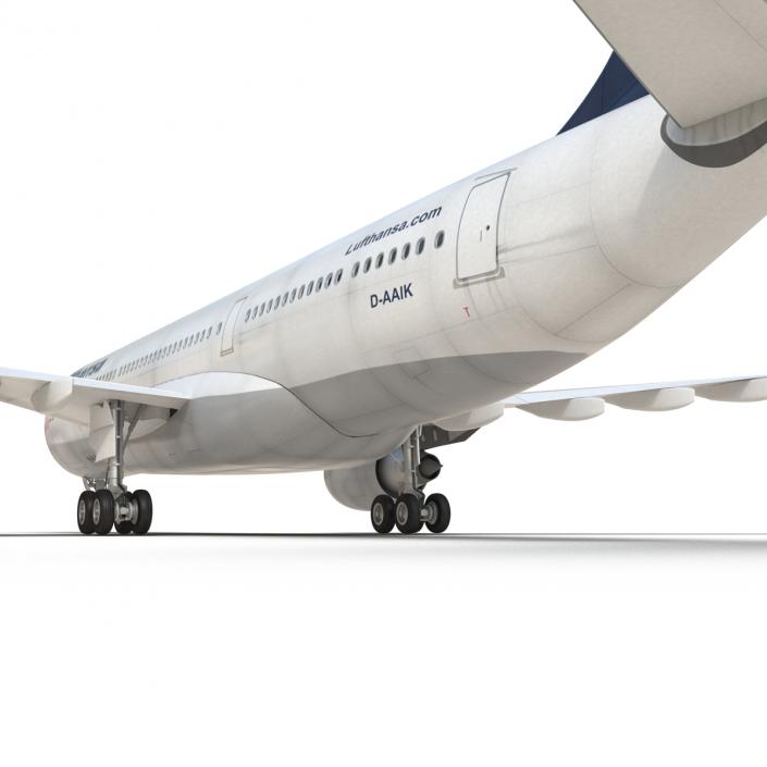 3D Jet Airliner Airbus A330-200 Lufthansa model