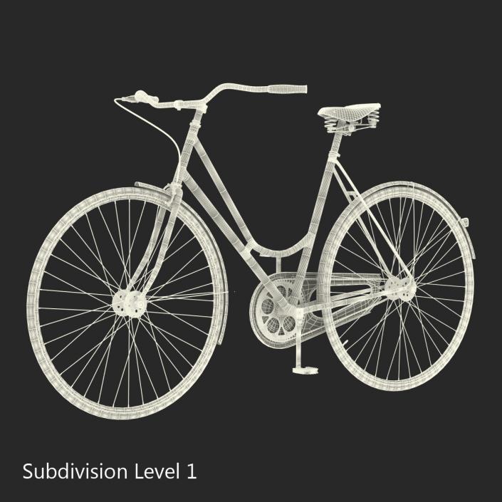 City Bike Blue 3D model