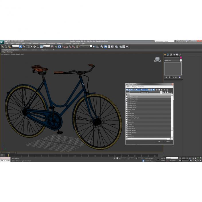 City Bike Blue 3D model