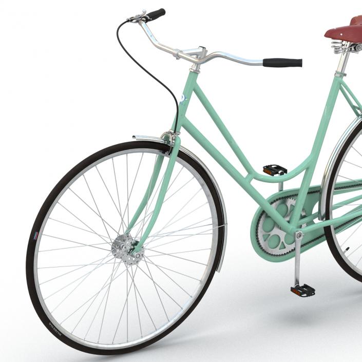 City Bike Green Rigged 3D